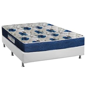 Cama Box Viúva: Colchão Anatômico Ortobom D28/EP Fort Tech ISO 60 + Base CRC Courano White(128x188)