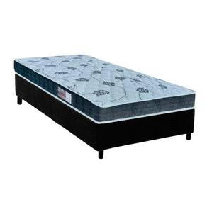 Cama Box Solteiro: Colchão Espuma Orthoflex D45/EP Anatômico Cecina + Base CRC Suede Black(88x188)