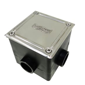 Caixa de Passagem com Base Quadrada e Tampa Inox