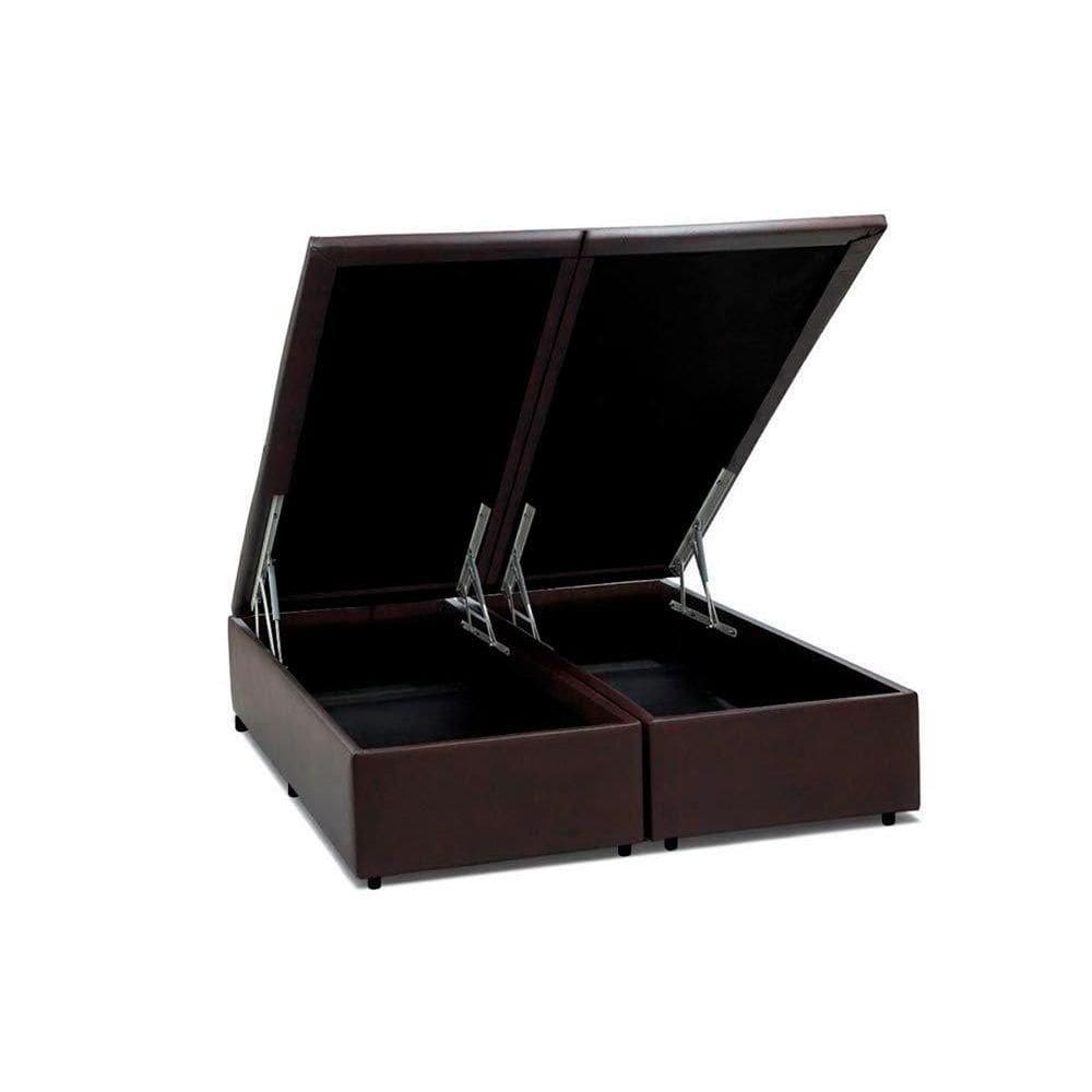 Cama Box Baú Universal King Courano Brown (193x203x35) - Costa Rica