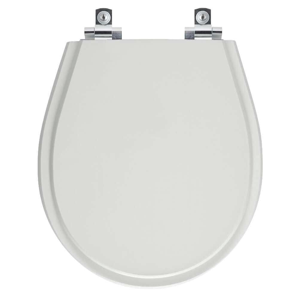 Assento Sanitário Soft Close Aries Cinza Claro para vaso Eternit
