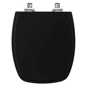 Assento Sanitário com Amortecedor Viseu Preto para vaso Luzarte