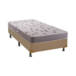Cama Box Solteiro: Colchão Anatômico Herval D28/AG65 Black + Base CRC Suede Clean(88x188)