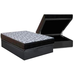 Cama Box Baú Casal: Colchão Espuma D33 Ortobom / EP ISO 100 Ultra Firme + Base CRC Suede Gray(138x188)