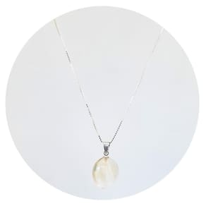 Colar 60Cm Prata 925 Citrino Gota Natural P. Vecchio Joias