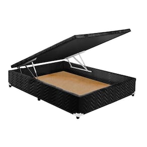 Cama Box Baú Casal Universal Tecido Black (138x188x36) - Paropas