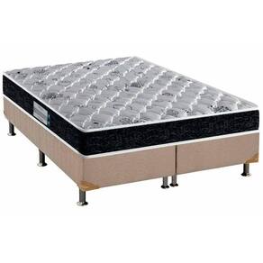 Cama Box King: Colchão Espuma Probel D45 Advanced Tech2000 + Base CRC Suede Clean(193x203)