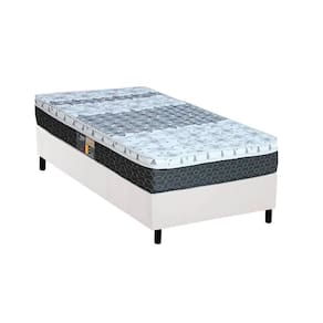 Cama Box Solteiro: Colchão Molas Castor Bonnel System Class + Base CRC Courano White(88x188)