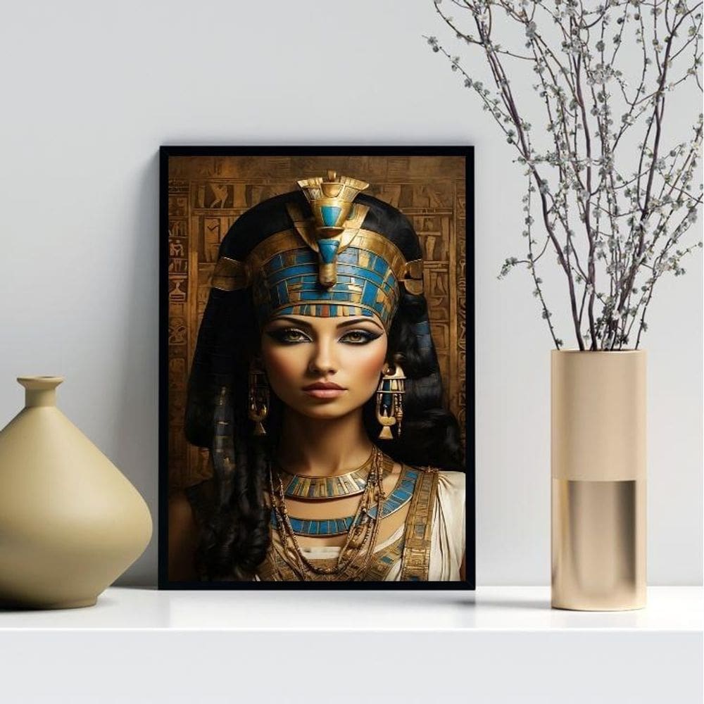 Quadro Arquétipo Cleópatra - Face 24X18Cm - Com Vidro