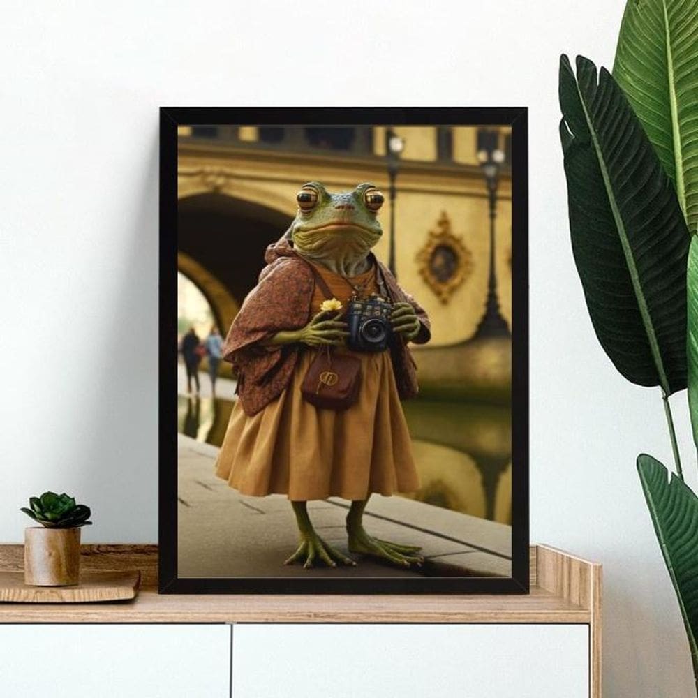 Quadro Decorativo Perereca Véia 45X34Cm