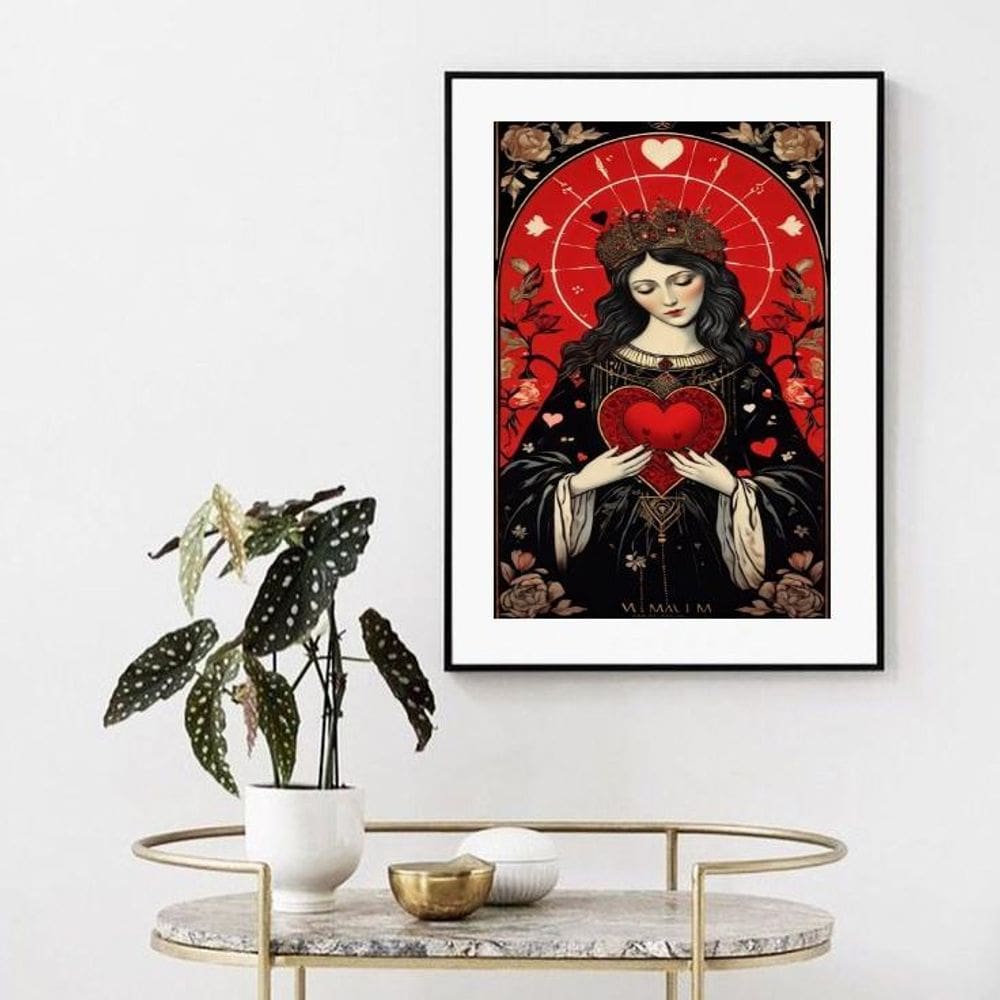 Quadro Nossa Senhora Coração - 60X48Cm