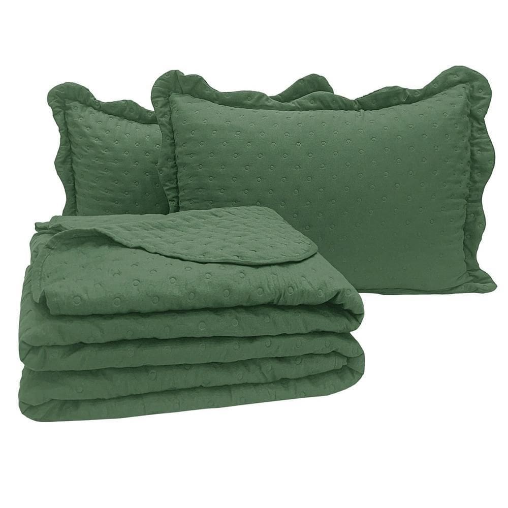 Kit Cobre Leito Colcha Diplomata Casal Dupla Face 3 Peças