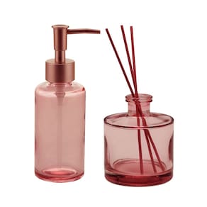 Conjunto 2pc Porta Sabonete Líquido Difusor Vidro C/3 Palito