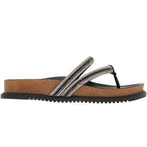 Tamanco Dedo Feminino Casual Dia a Dia com Strass Ultra Conforto Beira Rio 8524.107