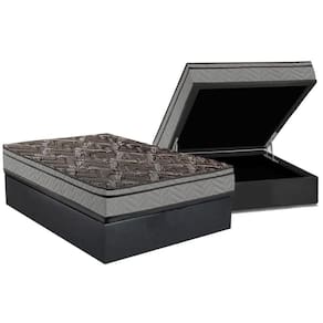 Cama Box Baú Casal: Colchão Ortopédico Paropas D28 / EP Confort Firme+ Base CRC Suede Cinza(138x188)