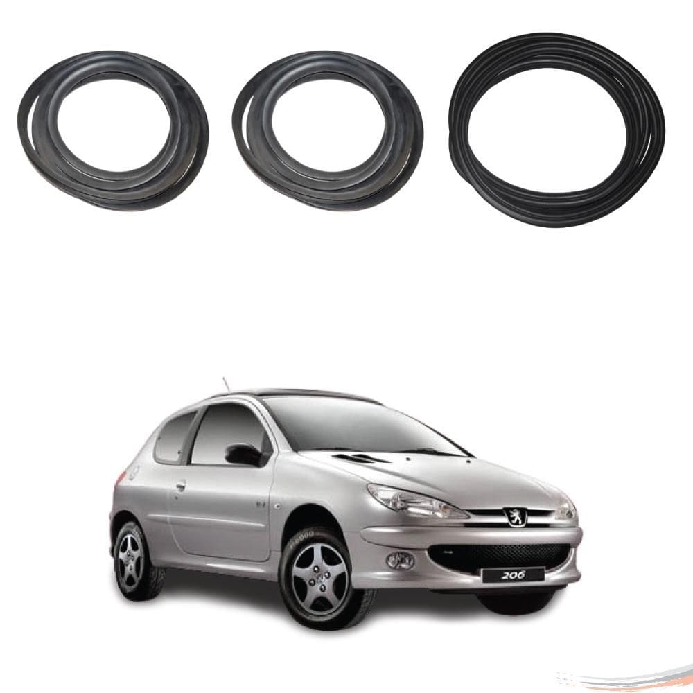 Kit Par Borrachas Porta E Porta Mala Peugeot 206 207 2 Pts - UN / 3 [F103]