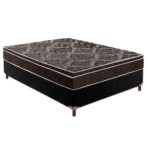 Cama Box Casal: Colchão Ortopédico Paropas D28/EP Pasquale + Base CRC Rústico Black(138x188)
