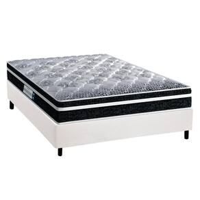 Cama Box Casal: Colchão Espuma D33 Probel /EP Advanced Tech1500 Plus + Base CRC Courano White(138x188)