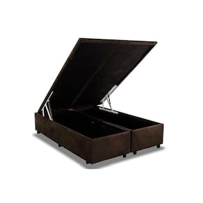 Cama Box Baú King Universal Suede Brown (193x203x35) - Costa Rica