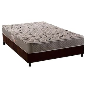 Cama Box Casal: Colchão Ortopédico Herval AG65 Fort + Base CRC Suede Brown(138x188)