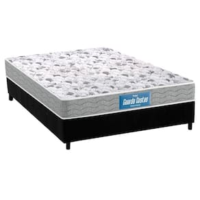 Cama Box Casal: Colchão Espuma D45 Probel /EP Guarda Costas Próextreme Double Face + Base CRC Suede Black(138x188)