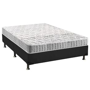 Cama Box Casal: Colchão Espuma D33 Anjos Orthosono + Base CRC Suede Gray(138x188)