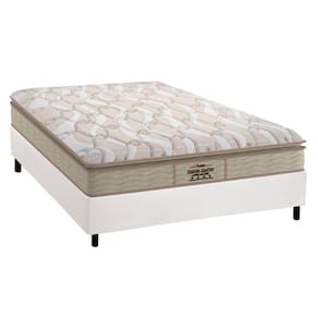 Cama Box Casal: Colchão Espuma Probel D33/AG65 Guarda Costas Extreme Resistence + Base CRC Courano White(138x188)