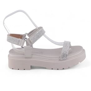 Sandália Flat feminina Vizzano 6499.103 Papete Strass Tiras