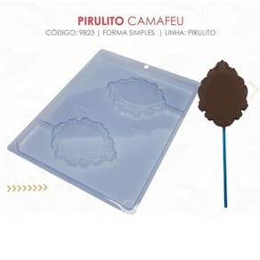 Kit 2 Formas Acetato Bwb Simples 9823 - Pirulito Camafeu 50g