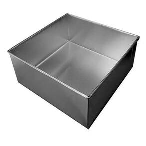 Forma Assadeira De Bolo Quadrada Reta 25x10cm Em Alumínio
