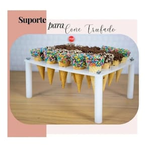 Suporte Profissional Para Cone E Casquinhas Com 20 Cavidades