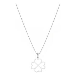 Gargantilha Colar Prata 925 Flor Coração Trevo Prata 925