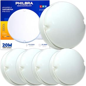 Kit 4 Arandela Tartaruga Sobrepor Led 20W Prova D`Água 3000K
