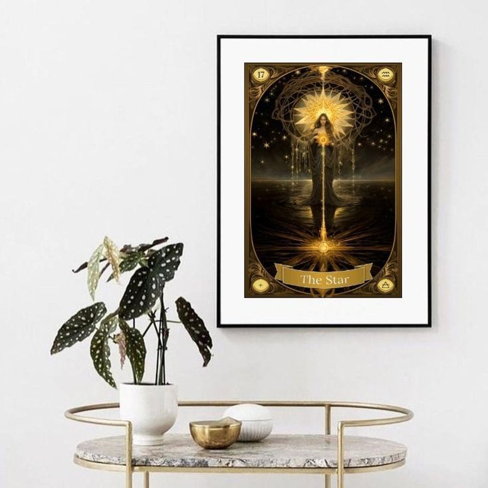 Quadro Tarot Star Vintage - 60X48Cm