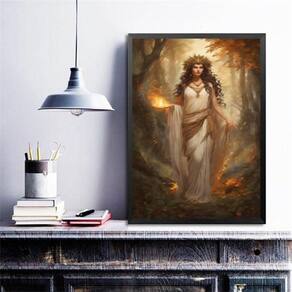 Quadro Decorativo Deusa Grega Héstia 24X18Cm