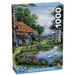 Quebra-Cabeça - 1000 Peças - Recanto dos Cisnes - Grow