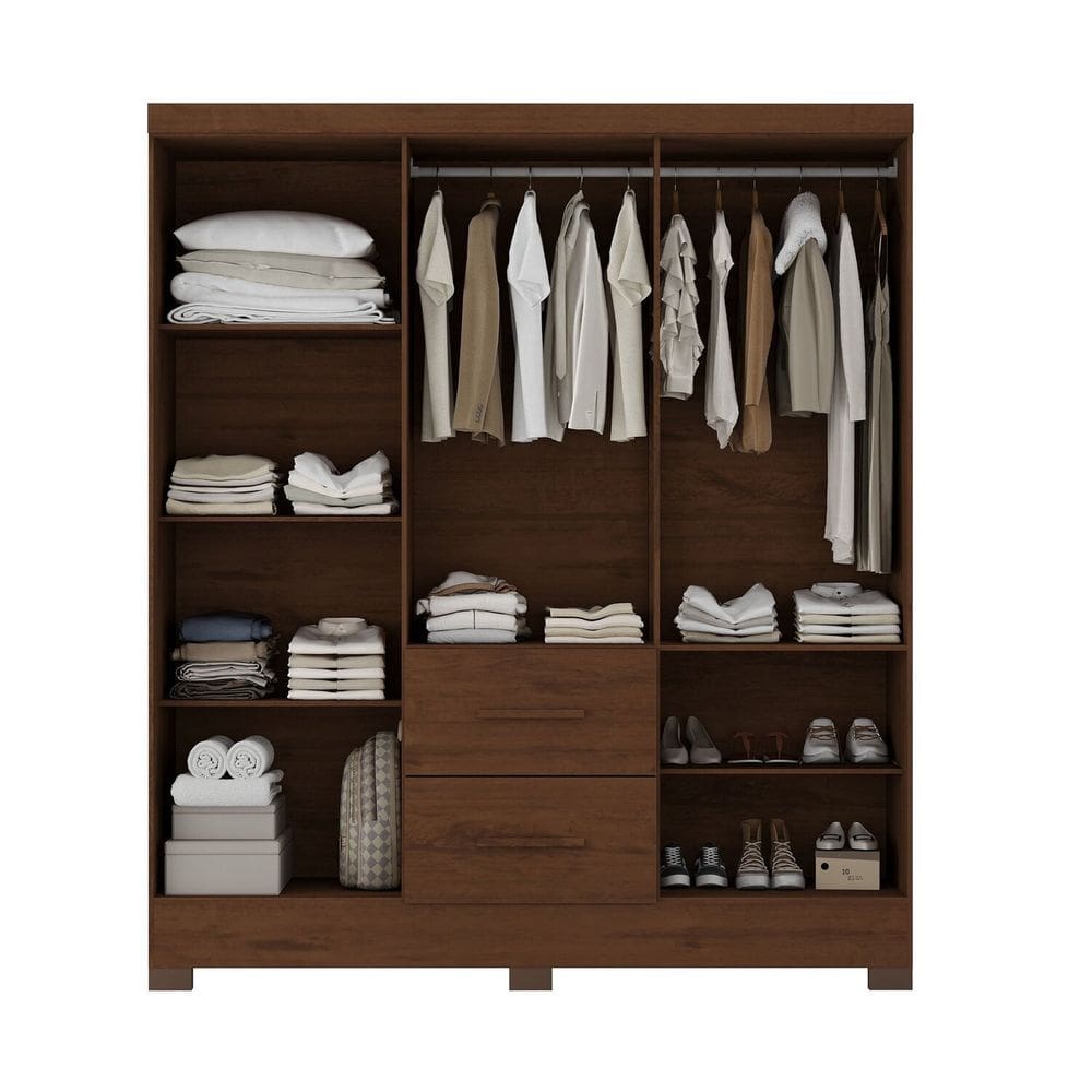 Roupeiro Primordial Max 6 Portas 2 Gavetas Jacarandá | Casas Bahia