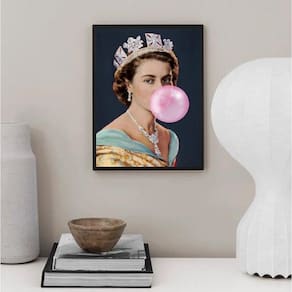 Quadro Queen Elizabeth With Bubblegum 24X18Cm