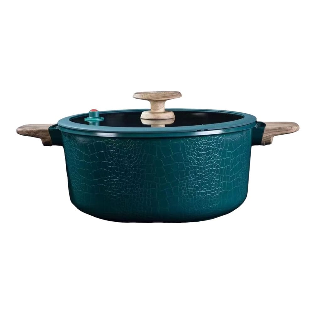 Panela Caçarola de Alumínio Cerâmico c/ Alça em Madeira 24cm