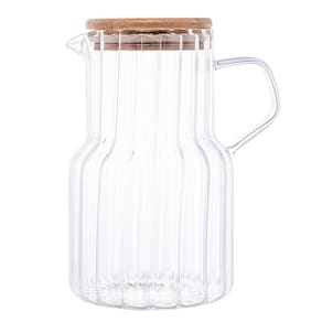 Jarra de Vidro Borossilicato com Tampa de Bambu Classic 1L - Lyor