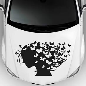 Adesivo Para Carro Menina E Borboleta