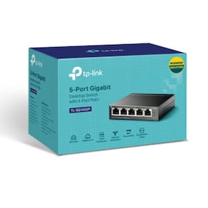 Switch TP-LINK Gigabit de 5 Portas com 4 Portas PoE+