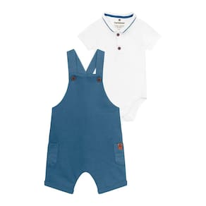 Conjunto Body E Macacão Carinhoso Manga Curta Ref: 1000121567 1/3 Menino.