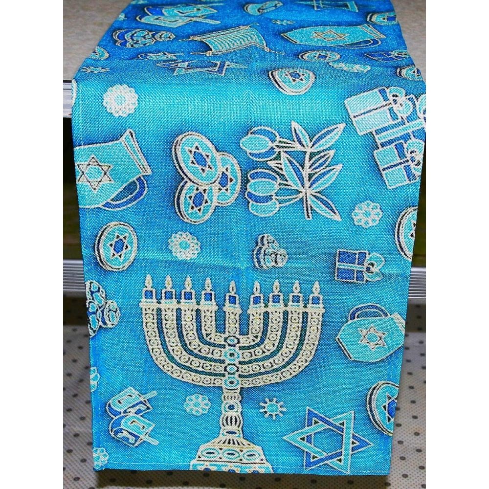 Caminho De Mesa Decoração Estrela Davi Judaico Hebraico 6