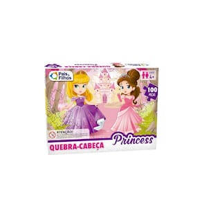 Quebra-Cabeça Princesas 100 Peças Infantil - Pais e Filhos