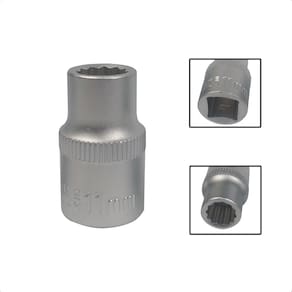 Soquete Estriado Encaixe 1/2 Pols CRV 10mm Aço Cromo Vanádio
