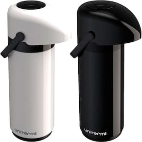 Kit 2 Garrafa Térmica Mesa Verona Pressão Café Com Leite 1L