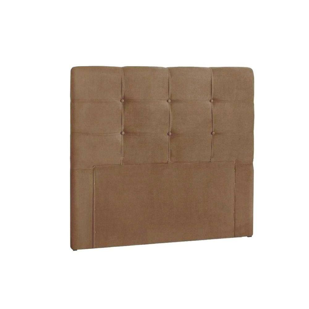 Cabeceira Cama Box Estofada Solteiro Solteiro Clean Plus Suede Bege - Simbal
