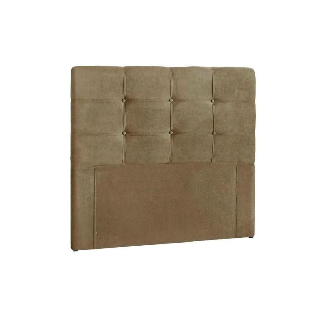 Cabeceira Cama Box Estofada Solteiro Solteiro Clean Plus Suede Marrom Taupe - Simbal