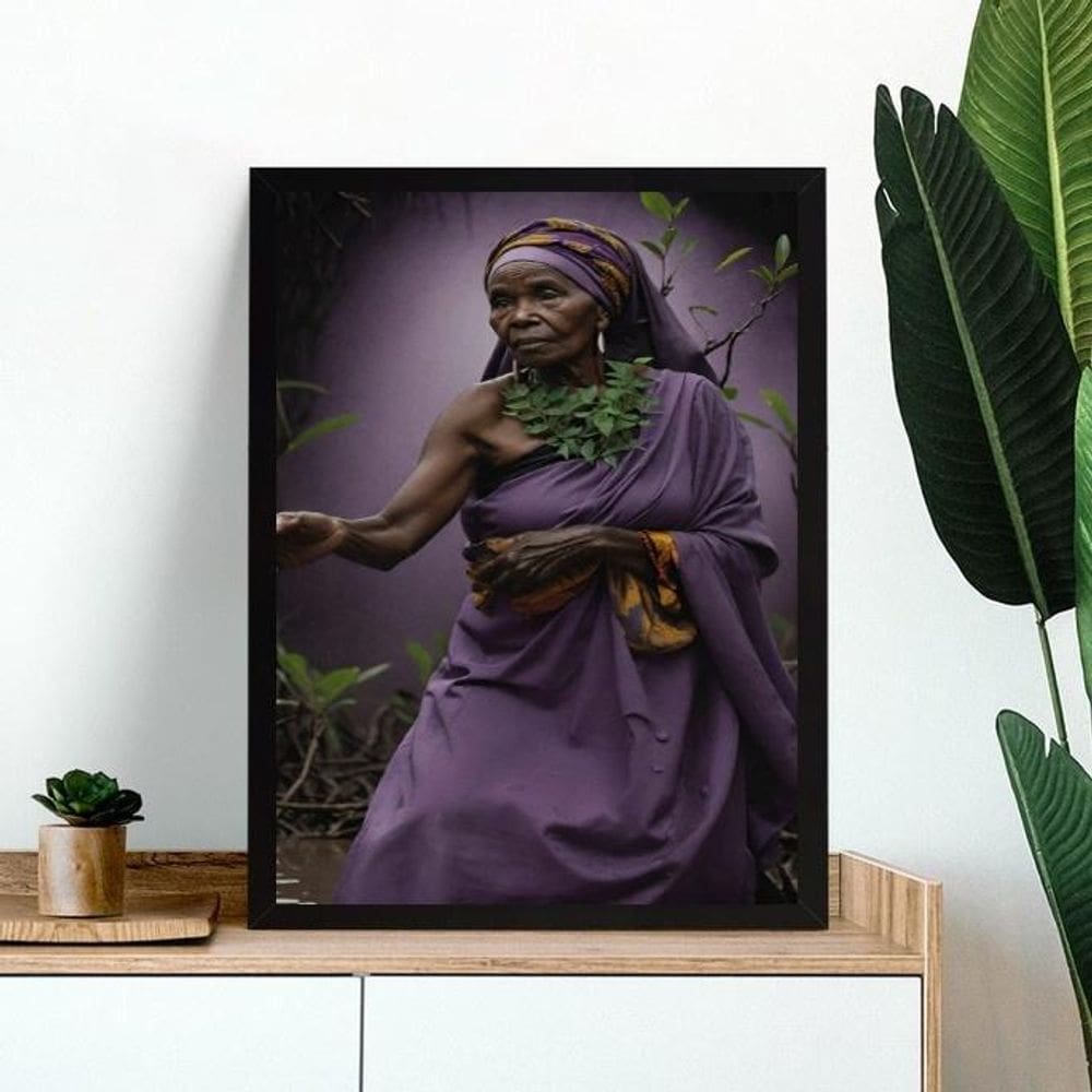 Quadro Decorativo Nanã - Candomblé 45X34Cm